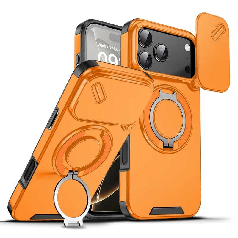 Armor Shockproof Magnetic Ring Stand Holder Case For iphone 17 Pro Max Camera Protection Cover For iphone17 Air