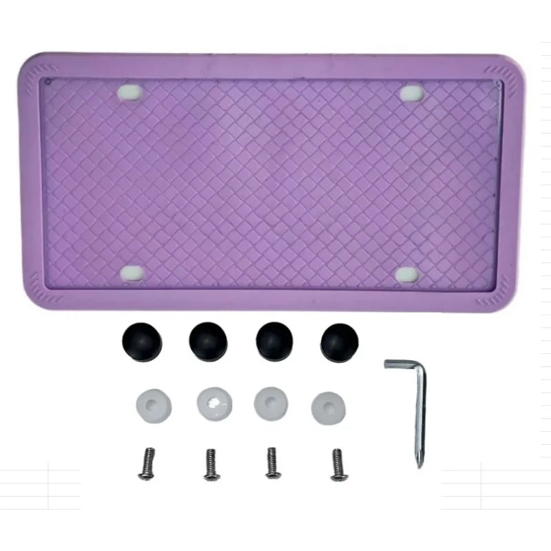 Silicone license plate frame, American and Canadian license plate frame, waterproof, rust proof, without damaging the paint