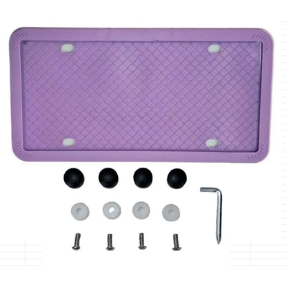 Silicone license plate frame, American and Canadian license plate frame, waterproof, rust proof, without damaging the paint