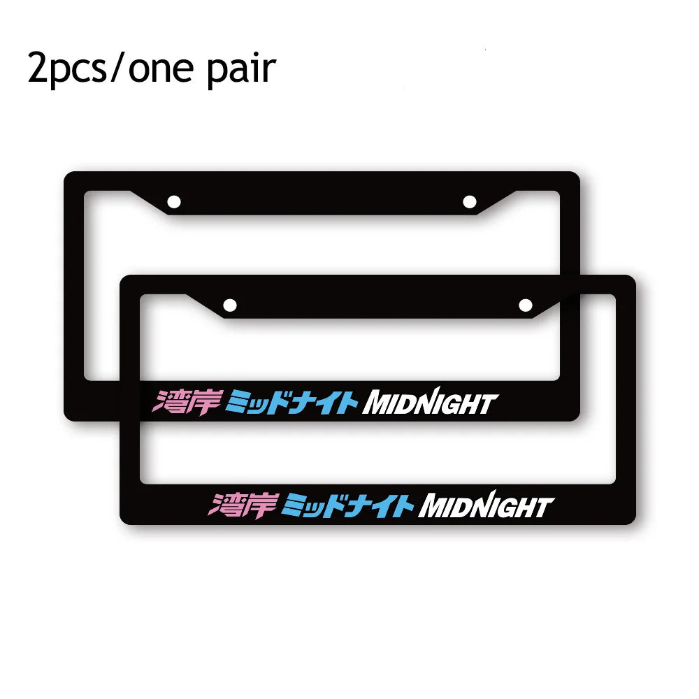 1 Pair(2pcs) JDM Racing Style USA Standard ABS Car License Plate Frame For Tofu Akina Fake Taxi Spoon Hokkaido Decoration Auto