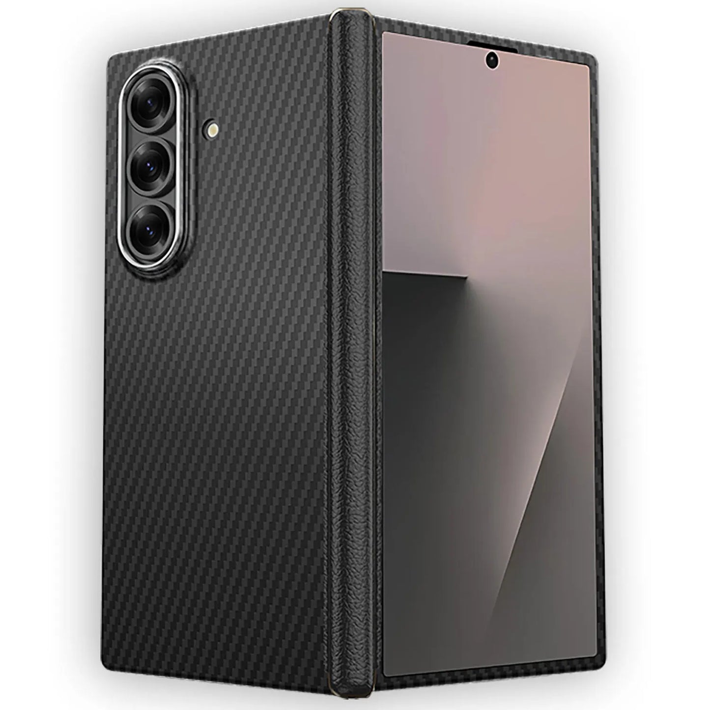 Real Pure Carbon Fiber Cover For SAMSUNG Galaxy Z Fold 7 Case Aramid Fiber Ultra Thin CoverCentral hinge protection for Magsafe