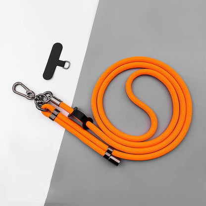 150CM Length Phone Lanyard Adjustable Detachable Neck Cord Outdoor Universal Crossbody Strap Card Clip for Mobile Phone Case