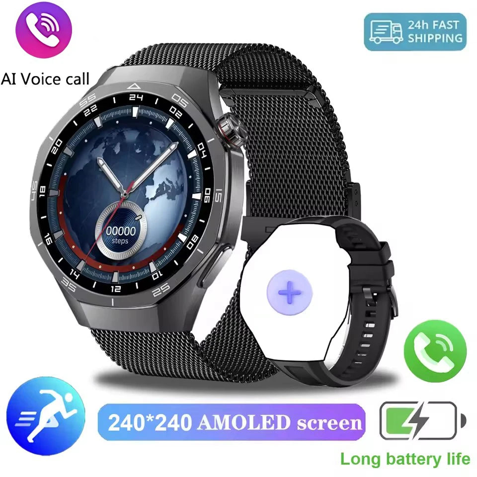 New GT5 Pro Upgrade SOS Smart Watch 2026 AMOLED Dynamic Lsland Heart Rate Sleep Monitoring Bluetooth Call Watch 5 Max Smartwatch
