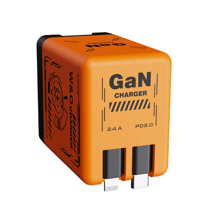 W&O GaN Fast Charging 20W Cable Type C and Lightning Liquid Silicone Cable for iPhone 14 15 Pro Max Xiaomi Realme Redmi ﻿