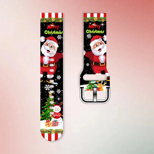 Merry Christmas Series 20mm Strap for Samsung Galaxy Watch 7/6/5/4 40mm 44mm Band Replaceable Bracelet for Xiaomi Huawei Amazfit