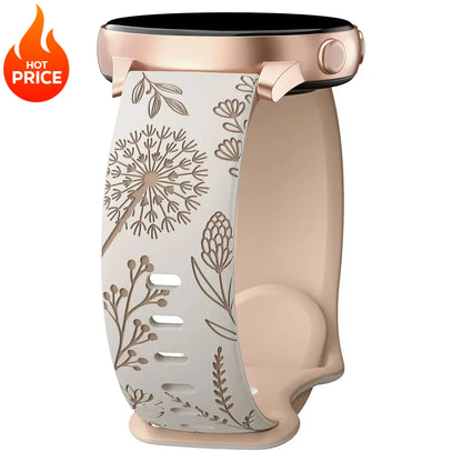 New Silicone Strap For Samsung Galaxy Watch 4/5/6/7 40mm 44mm 5 Pro 45mm Two-Tone Dandelion Band for Galaxy Watch 6/4 classic