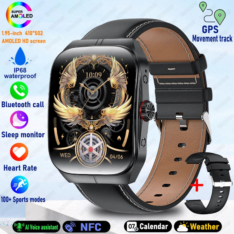 2025 New HD  AMOLED screen For OPPO Watch 4 Pro Sports Smart Watches Men GPS Track Waterproof Bluetooth Call NFC Smart Watch