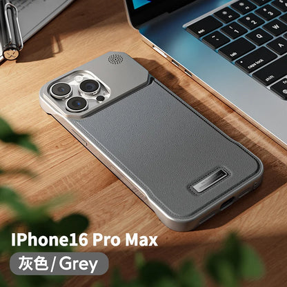 Luxury Magnetic Leather Aromatherapy Phone Case For iPhone 11 12 13 14 15 16 17 Pro Max Plus Wireless Charging Borderless Cover