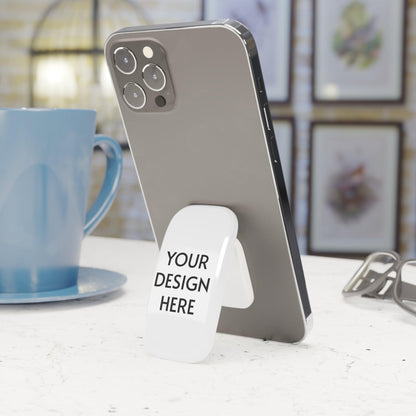 Custom Phone Click-On Grip – Polycarbonate & Metal, Matte/Glossy Finish, Mobile Holder & Kickstand, Reusable Adhesive Backing - covers4phones