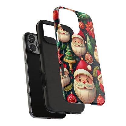 iPhone Tough Phone Case Santa And Trees - covers4phones