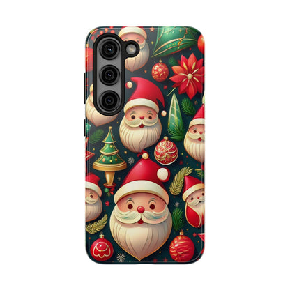 Samsung Tough Phone Case Santa and Trees - covers4phones