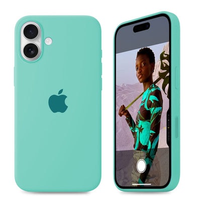 iPhone Silicone Case (Ice Sea Blue)