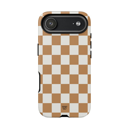 CHESTNUT CHECKERBOARD | Tough Phone Case