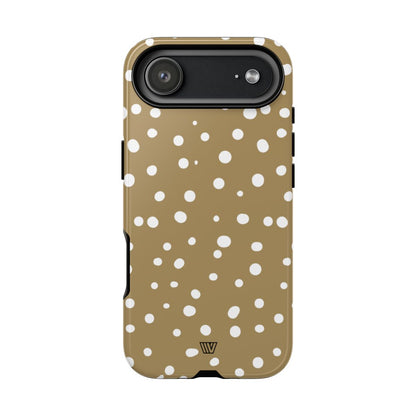 DARK BEIGE DOTS | Tough Phone Case