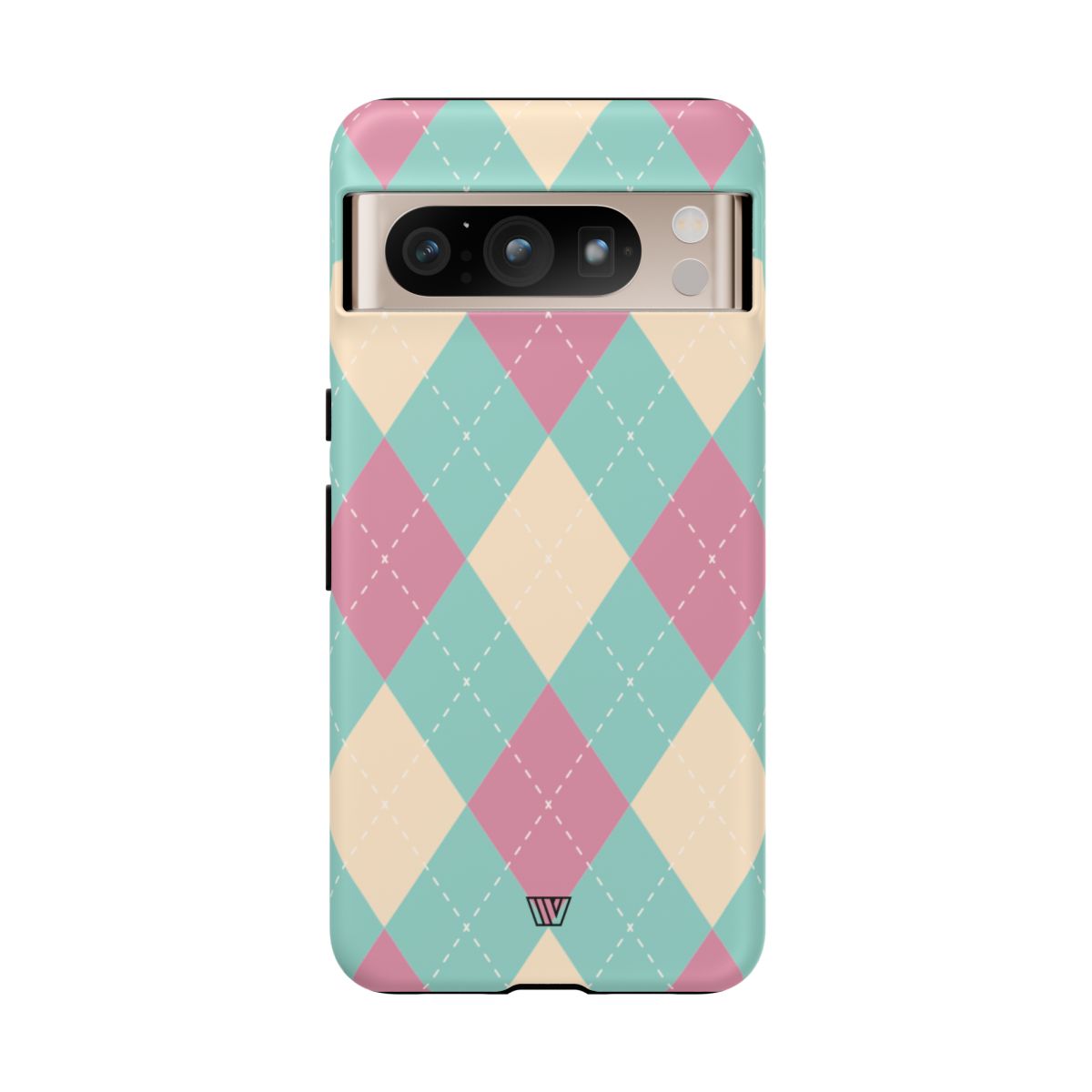 BLUE PINK BEIGE ARGYLE | Tough Phone Case