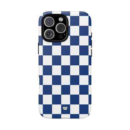 BLUE WHITE CHECKERBOARD | Tough Phone Case