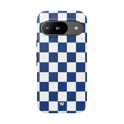 BLUE WHITE CHECKERBOARD | Tough Phone Case