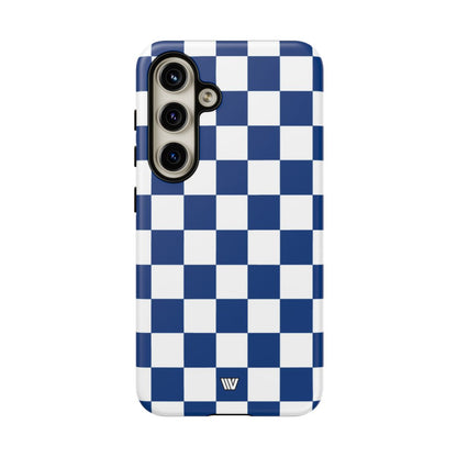 BLUE WHITE CHECKERBOARD | Tough Phone Case