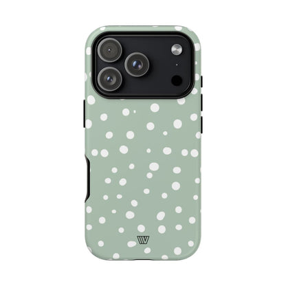 PASTEL GREEN DOTS | Tough Phone Case