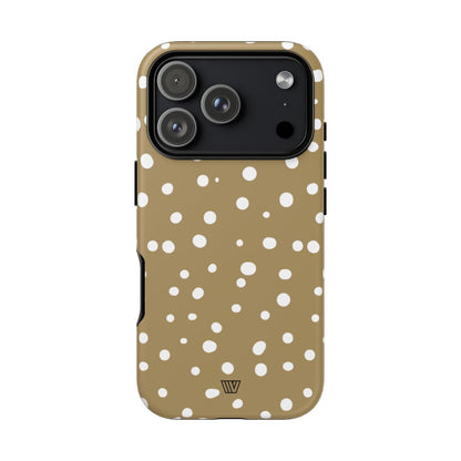 DARK BEIGE DOTS | Tough Phone Case