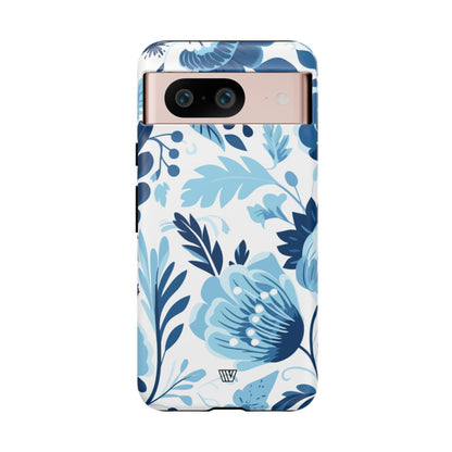 BLUE WHITE FLOWERS | Tough Phone Case