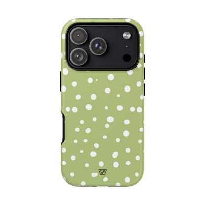 PALE OLIVE DOTS | Tough Phone Case
