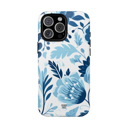 BLUE WHITE FLOWERS | Tough Phone Case