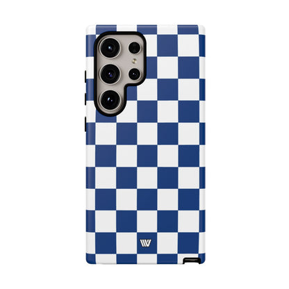 BLUE WHITE CHECKERBOARD | Tough Phone Case