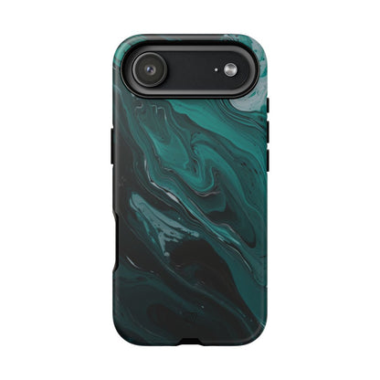 TEAL PAINT SWIRL | Tough Phone Case