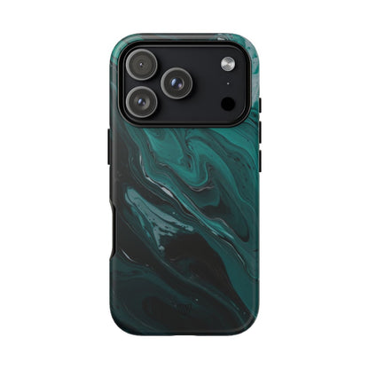 TEAL PAINT SWIRL | Tough Phone Case