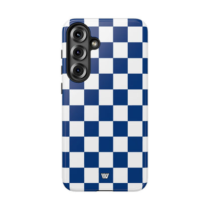 BLUE WHITE CHECKERBOARD | Tough Phone Case