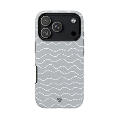 GRAY WAVES | Tough Phone Case