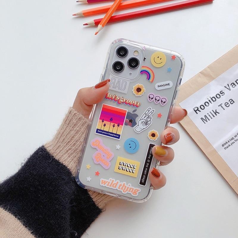 Cute Smiley Label iPhone Case