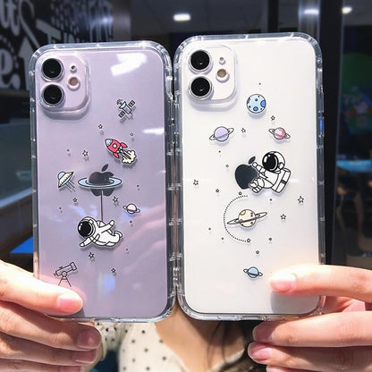 Cute Cartoon Astronaut Planet iPhone Case