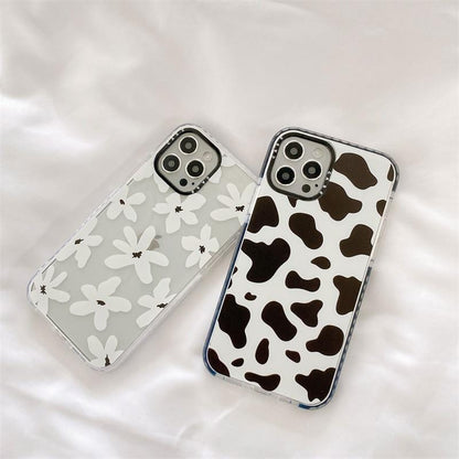 Floral Cow Pattern iPhone Case