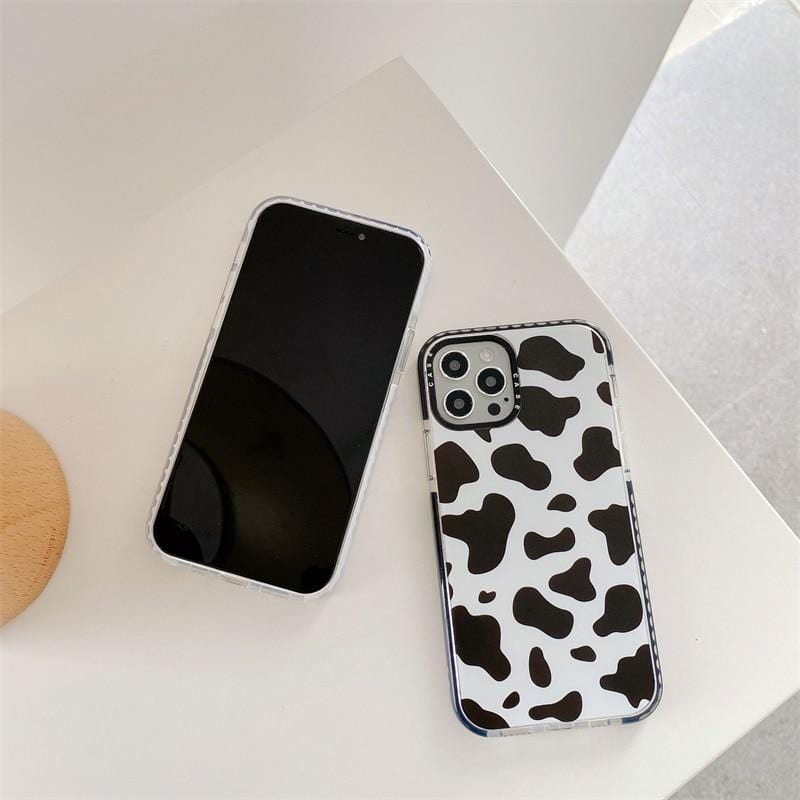 Floral Cow Pattern iPhone Case