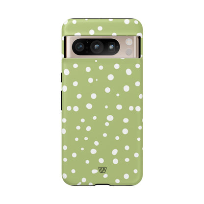 PALE OLIVE DOTS | Tough Phone Case