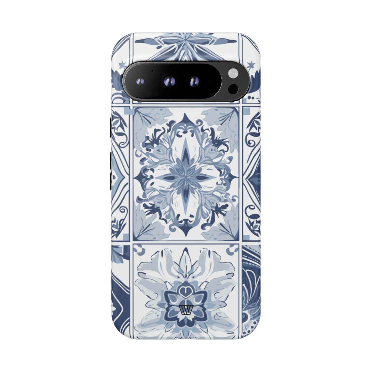 BLUE WHITE TILE | Tough Phone Case