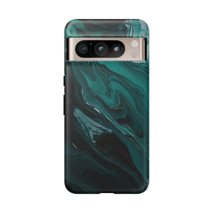 TEAL PAINT SWIRL | Tough Phone Case