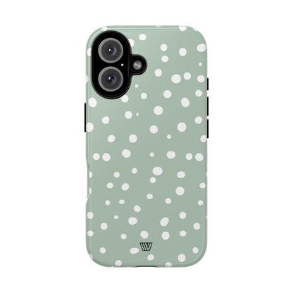 PASTEL GREEN DOTS | Tough Phone Case