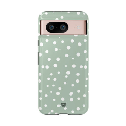 PASTEL GREEN DOTS | Tough Phone Case