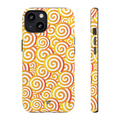 ABSTRACT SPIRAL ORANGE | Tough Phone Case