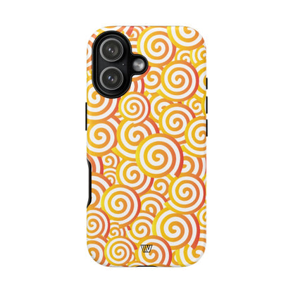 ABSTRACT SPIRAL ORANGE | Tough Phone Case