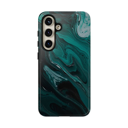 TEAL PAINT SWIRL | Tough Phone Case