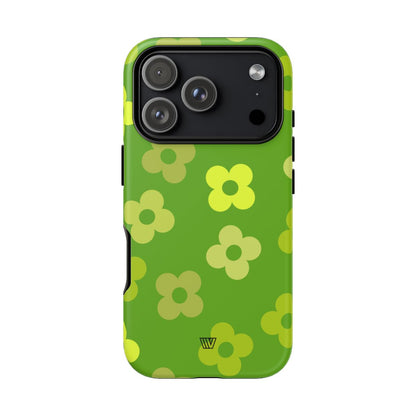 GREEN RETRO FLOWERS | Tough Phone Case