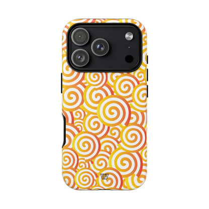 ABSTRACT SPIRAL ORANGE | Tough Phone Case