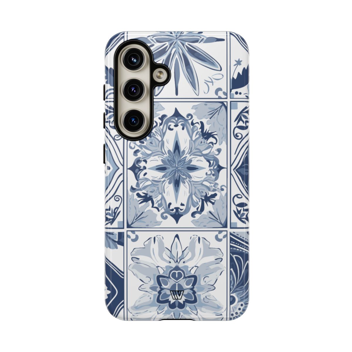 BLUE WHITE TILE | Tough Phone Case