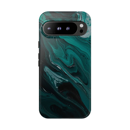 TEAL PAINT SWIRL | Tough Phone Case