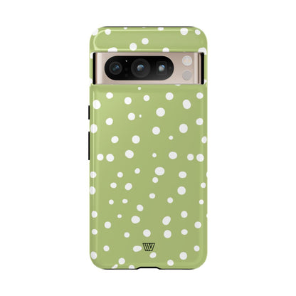 PALE OLIVE DOTS | Tough Phone Case