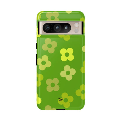 GREEN RETRO FLOWERS | Tough Phone Case